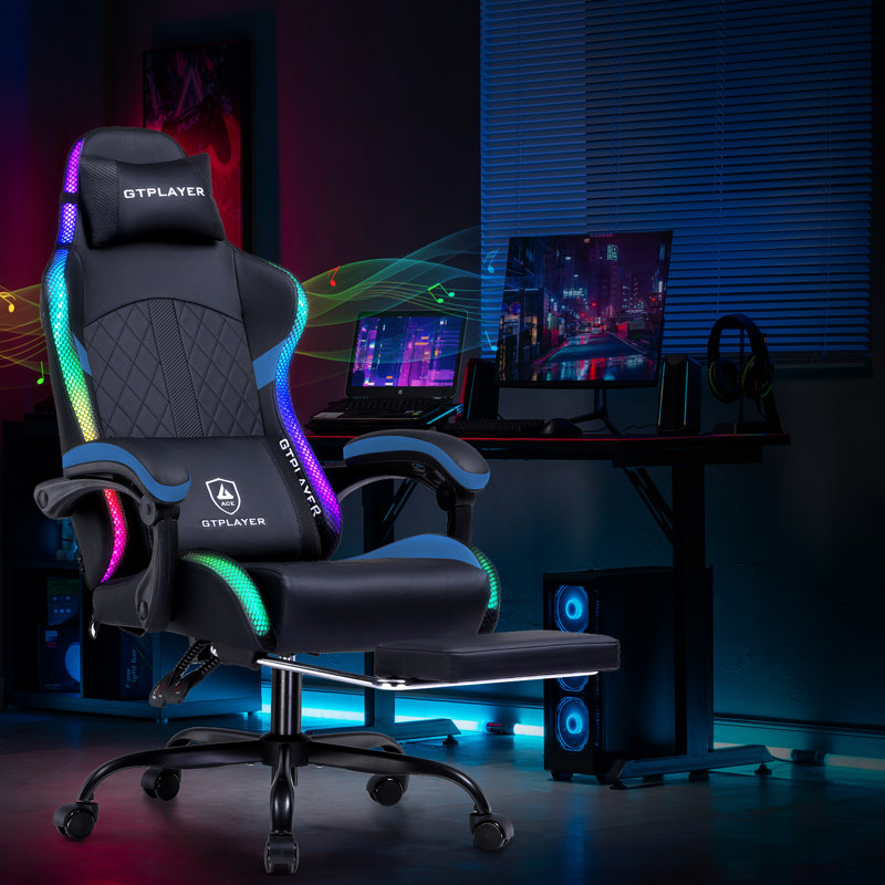 Reclining gaming chair with speakers discount